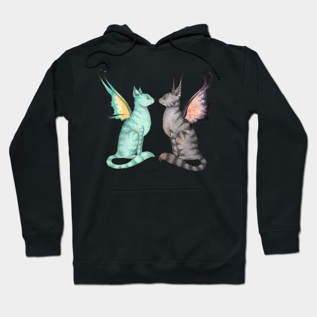 Fairy Cats Hoodie by AmyBrownArt